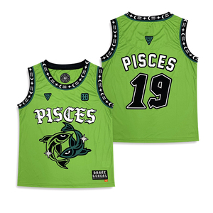 Camiseta de baloncesto para jóvenes de poliéster de secado rápido personalizada, ropa deportiva de estilo callejero con diseño verde, técnicas impresas de tamaño XS - Product Image 1