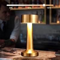 Lampe de table LED rechargeable sans fil, lampes de bureau portables modernes avec cordon USB pour bar restaurant