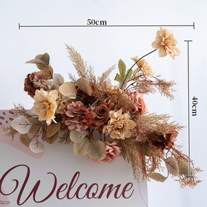 <span class=keywords><strong>Arco</strong></span> Decorativo EG-E32 para Bodas, Eventos, Cumpleaños, Propuesta de Matrimonio, Ceremonias, con Marco de Madera, Flores Artificiales, Color Café - Product Image 6