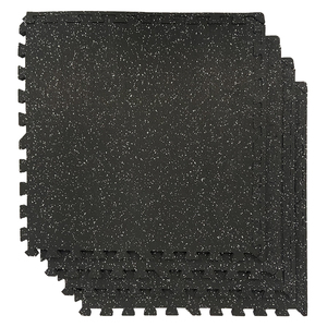 Dalles de <span class=keywords><strong>sol</strong></span> en mousse EVA avec revêtement en <span class=keywords><strong>caoutchouc</strong></span> anti-impact HORIZON Noir, épaisseur 12-20 mm, pour équipement de gym à domicile, <span class=keywords><strong>garage</strong></span> - Product Image 3