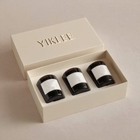 Boîte cadeau de luxe pour mini bougie 10 pièces, emballage de bougie d'aromathérapie personnalisé avec insertion 30g 50g ensemble de bougies en cire de soja boîtes cadeaux en papier