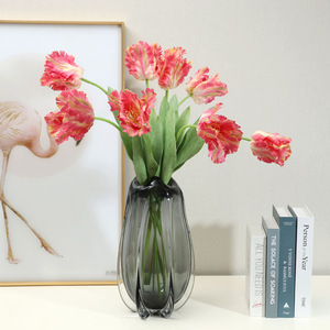 High Quality Artificial Silk Parrot <strong>Tulip</strong> Flowers Spring Colors for Home <strong>Table</strong> Vase Decoration Premium Simulation Flower - Product Image 3