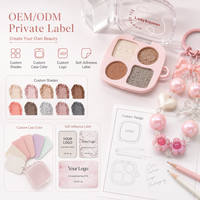 Palette multi-finitions 4 couleurs en vrac, marque privée OEM/ODM, finition brillante, prête à la vente, emballage personnalisé