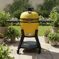 AUPLEX Premium Céramique Asador Céramique 22 Pouces Barbecue au Charbon de Bois Grill XXL Kamado Draaispit Extérieur