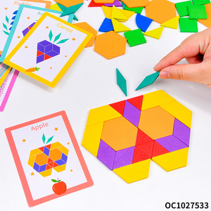 Regalos de desarrollo intelectual, rompecabezas de madera con forma de madera, rompecabezas de madera Montessori, círculo cuadrado, tablero triangular, juguetes para bebés con tarjetas - Product Image 4