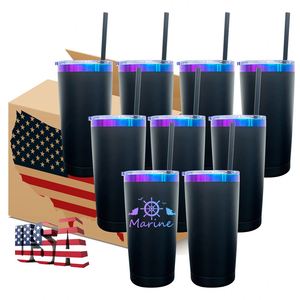 Ombre 20Oz Travel Tumbler <b>Double</b> <b>Walled</b> Insulated Blue Purple Plated Coffee <b>Mug</b> With Slide Lid - Product Image 1