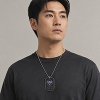 Pendentif Dog Tag en Acier Inoxydable Léger et Résistant, Porte-clés en Métal Imprimé UV, Idéal Cadeau