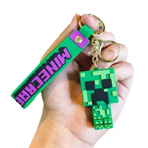 Elegante Portachiavi 3D in PVC e Gomma a Tema Cartone Animato Anime <span class=keywords><strong>Ciondolo</strong></span> per Zaino e Borsa Ispirato al Gioco Mine World Pendente in Plastica - Product Image 4