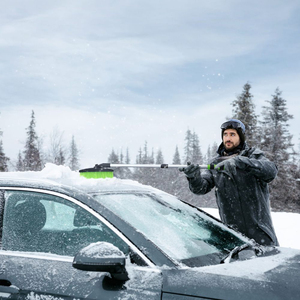 3-in-1 Car Ice <strong>Scraper</strong> Remover <strong>Windscreen</strong> Windshield Snow Moover Extendable Plastic Snow Brush with Squeegee &amp; Ice <strong>Scraper</strong> - Product Image 6