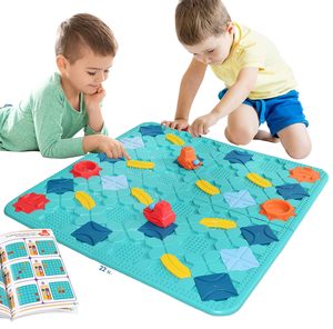 Jeu de société éducatif pour enfants Antenger : Constructeur de routes logique, puzzle de dessin animé, labyrinthe, jouet d'entraînement à la réflexion, jeu de perles en plastique 2-4 ans - Product Image 1