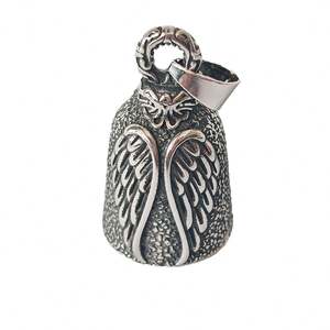 Collier Rétro Punk pour Homme avec Pendentif Ange Ailé et Clochette, Porte-clés Métallique Style Vintage, Bijoux pour le Commerce International - Product Image 5
