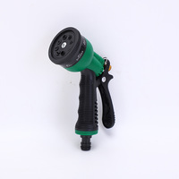 Pistolet d'arrosage de jardin 1/2" avec 8 fonctions, kit de 4 buses en plastique, pulvérisateur d'irrigation de pelouse 8-15m