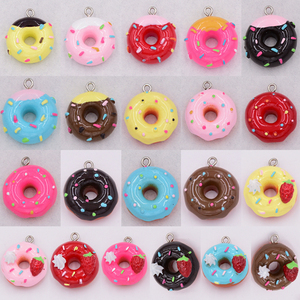 Colgantes de resina con forma de donut para hacer joyas DIY: pendientes, collares, pulseras, llaveros hechos a mano, accesorios de donut - Product Image 2