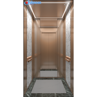 Promotion : Ascenseur de passagers JOHNSON 800 kg à traction AC en acier inoxydable avec plancher en PVC, design moderne pour usage domestique et villas de luxe