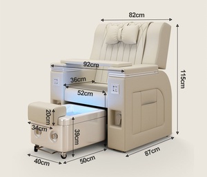 Fauteuil de <span class=keywords><strong>pédicure</strong></span> de luxe avec spa pour les pieds, sans plomberie, avec dossier inclinable massant, pour salon de manucure et spa - Product Image 6