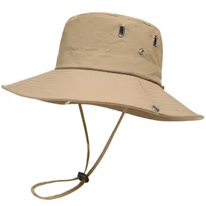 Wholesale Fisherman's hat wide brim Outdoor men's summer fishing sunscreen hat outing hat