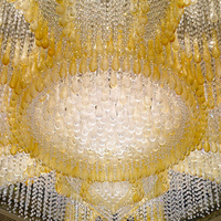 Lampe suspendue LED carrée personnalisable de qualité supérieure, style européen moderne, en métal et verre, pour restaurant, club-house, avec variateur d'intensité