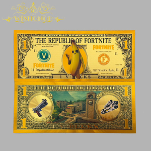 Billet de banque populaire <span class=keywords><strong>Fortnite</strong></span> Games Anime 2026 plaqué or 24 carats pour cadeaux - Product Image 3