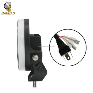 Red <span class=keywords><strong>Devil</strong></span> Eyes 4.5 pouces en aluminium rond blanc jaune double couleur LED phare de travail phares de voiture Mini projecteur de conduite pièces automobiles - Product Image 3