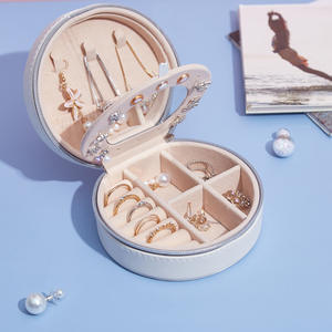 Portable PU Fresh Simple Earrings <b>Jewelry</b> <b>Case</b> - Product Image 2