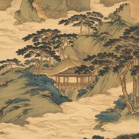 Qiu Ying, Dynastie Ming, Grotte de Jade et Terre des Fées, Peinture sur Rouleau Chinoise, Reproduction de Peinture Traditionnelle Chinoise