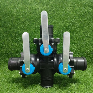 Vanne solénoïde automatique en plastique à 3 voies et 4 sorties, diamètre égal 63 mm, pour minuteries d'<span class=keywords><strong>arrosage</strong></span> de <span class=keywords><strong>jardin</strong></span> et irrigation agricole - Product Image 1