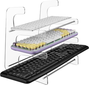 Hiện đại 3-Tier Acrylic Bàn phím chủ Máy tính để bàn tổ chức Lưu trữ giá cho cơ khí chơi game kệ hoặc văn phòng sử dụng hiển thị đứng - Product Image 6