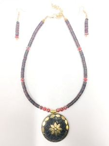 New Arrival Women's <b>Statement</b> Costume <b>Necklace</b> with Pendant Beads Best Quality Chains Accessory From India - Product Image 5