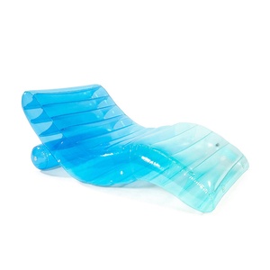 เก้าอี้พับได้สำหรับสระว่ายน้ำกลางแจ้ง เก้าอี้เป่าลม PVC เก้าอี้ลอยน้ำ เก้าอี้นั่งเล่นแบบเปลญวนในน้ำ - Product Image 5