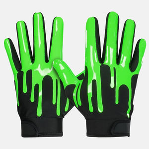 Gants récepteurs de football américain imprimés personnalisés de haute qualité Dernier style Offre supérieure en cuir synthétique imperméable - Product Image 1