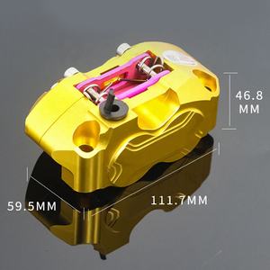 Étrier <span class=keywords><strong>de</strong></span> <span class=keywords><strong>frein</strong></span> 4 pistons en aluminium pour moto Ducati Honda Yamaha Aprilia - Product Image 2