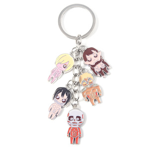 26 estilos Pin Metal Crafts <span class=keywords><strong>Shingeki</strong></span> <span class=keywords><strong>No</strong></span> <span class=keywords><strong>Kyojin</strong></span> Ackerman Eren Jaeger joyería de moda Anime collares llaveros broche pulsera - Product Image 4