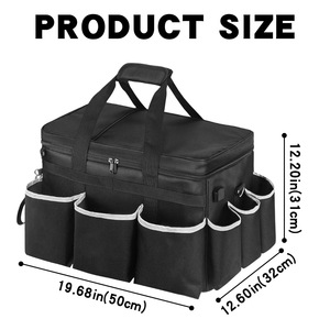 Multi Compartment <b>Tool</b> Duffle <b>Bag</b> With Removable Strap Water Resistant Universal Storage For Cleaning Supplies And <b>Tools</b> - Product Image 5