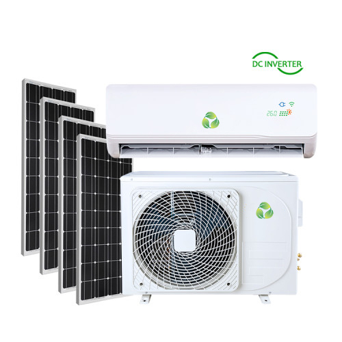 Hybrid Solar Mini-Split Air Conditioner for Hotels AC/DC 9000BTU to 24000BTU Units for Household & Hospitals WiFi Compatible