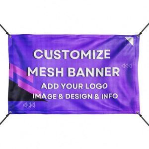 Pancarta Publicitaria Personalizada para Exteriores, Impresión en Poliéster, Resistente al Agua, Sublimación, Malla para Cercas - Product Image 2