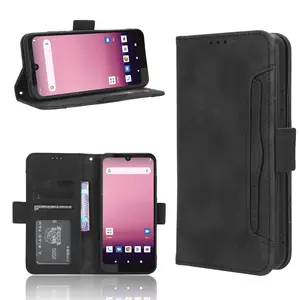 Multi Card Slot Cattle Stripe Flip Wallet Leather Case For Orbic Q10 4G LTE