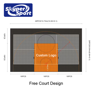Baldosas Modulares de PP TPE para Canchas de Baloncesto Interiores y Exteriores, Suelo de Plástico para Canchas de Baloncesto en Patios Traseros - Product Image 6