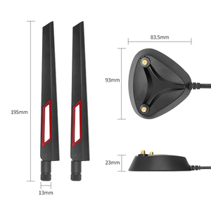 Dual frequency antenna router external folding glue stick antenna with Magnetic Base 2-in-1 2.4/<b>5G</b> WiFi6 Antenna Kit - Product Image 2