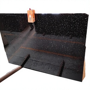 Modern Black Galaxy Granite Slabs Tiles Polished Natural <b>Stone</b> High Strength 2-Year Warranty for Villa Countertops Flooring Wall - Product Image 1