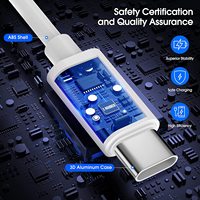 Cable de Carga Tipo C Blanco, Cargador Rápido para tu Teléfono, Carga en 90 Minutos para Dispositivos Android, Accesorios para Celulares