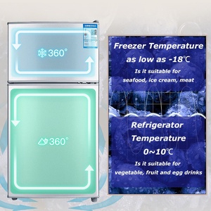 Nouveau petit réfrigérateur 76L Intelligent Silencieux Sans gel pour la réfrigération et la congélation Maison Dortoir Appartement à louer Double porte - Product Image 3