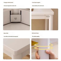 Bureau nordique blanc - Utilisé également comme coiffeuse, style minimaliste, table de chevet intégrée simple, coiffeuse, petite table