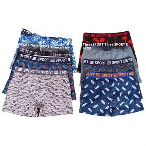 Calzoncillos Bóxer de Algodón para Hombre, Tallas Grandes, Tejido de Punto, Antibacterianos, con Estampado Digital - Product Image 3