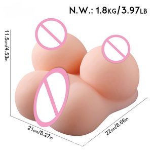 <span class=keywords><strong>Masturbateur</strong></span> masculin TPE avec <span class=keywords><strong>buste</strong></span> et hanches féminines, 1,8 kg, double canal, jouet pour adultes, vente en gros, OEM, emballage discret pour la vente au détail - Product Image 5