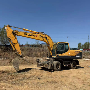 Excavadoras Usadas a Buen Precio, Excavadora de Ruedas Hyundai 210 Usada para Construcción de Viviendas, Disponible en Stock para la Venta - Product Image 1