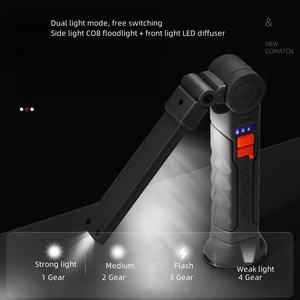 Luz de trabajo multifuncional, luz Led portátil recargable, luz de Camping, linterna magnética, herramientas inteligentes para el hogar - Product Image 5