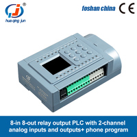 Huaqingjun 8DI 8DO Salida de relé PLC 2AI 2AO 0-20mA WIFI Programado por la aplicación de teléfono PLC para Smart Home