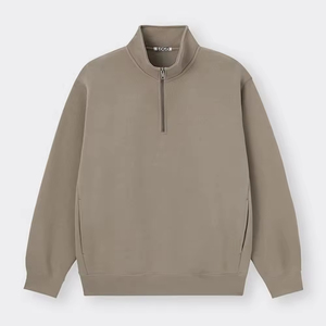 <span class=keywords><strong>Felpa</strong></span> con Cappuccio da <span class=keywords><strong>Uomo</strong></span> Personalizzata in Cotone Oversize con <span class=keywords><strong>Zip</strong></span> 1/4 e Collo a Imbuto - Product Image 2