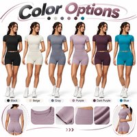 Ensemble de fitness GM en promotion : ensemble de yoga et de sport respirant et extensible à taille haute pour femme, idéal pour la course en extérieur et le remodelage corporel