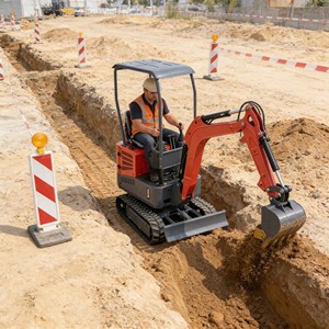 ミニ掘削機（アタッチメント付き、エンジニアリング用）、3トンミニ掘削機、アタッチメント付き掘削機、エンジニアリング用掘削機 - Product Image 1